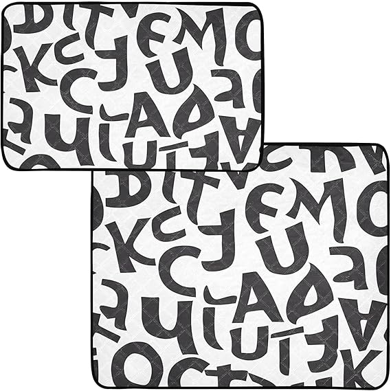 Washable Pee Pads for Dogs Black Letters Reusable Pet Pads
