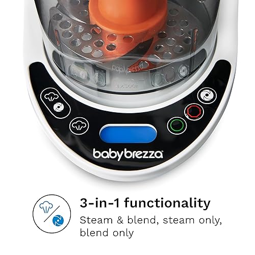 Miniatura 5 de Baby Brezza One Step Baby Food Maker Deluxe - Cocina y licuadora en uno para vaporizar y hacer puré de alimentos para bebés para bolsas haz