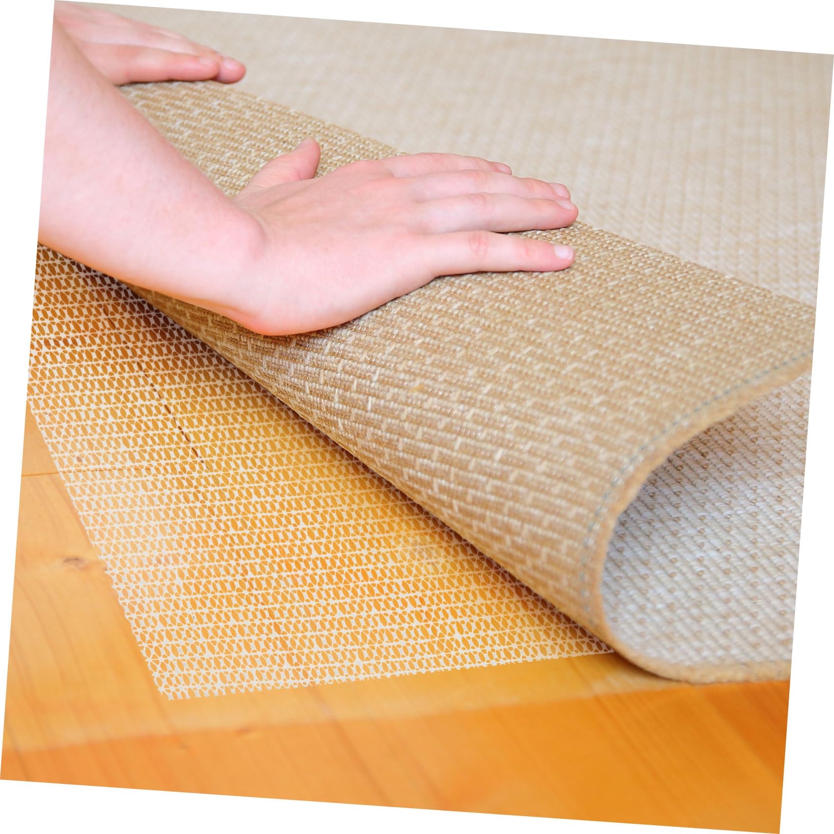 SOIMISS Tapis Antidérapant 200x300 Cm en PVC Blanc pour Tapis