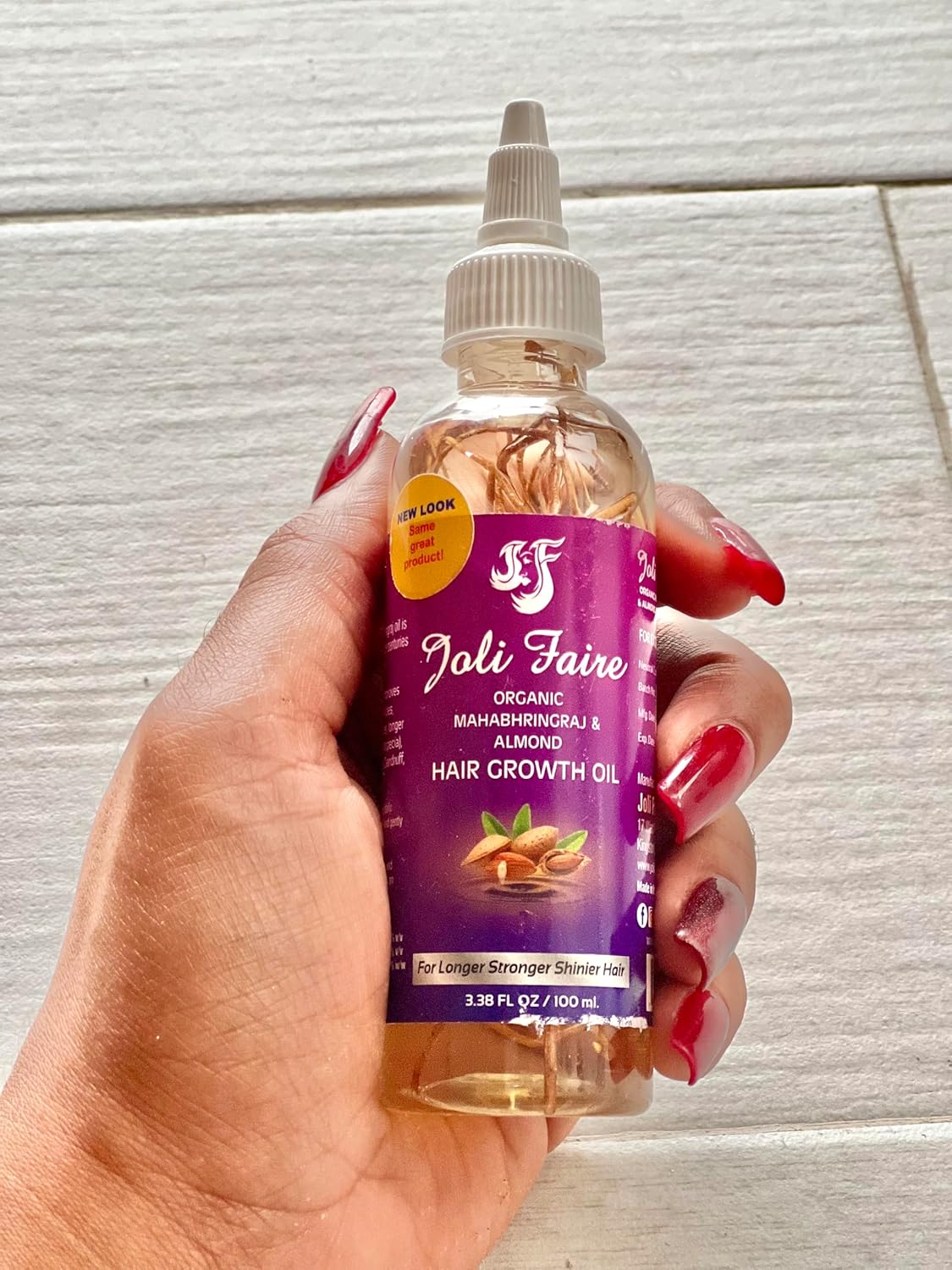 JOLI FAIRE Organic Hair Growth Oil with Mahabhringraj & Almond – For Hair Growth & Nourishment.Thickens, Anti-Dandruff, Breakage Repair, Bald Spot & Edges – Safe for All Ages & Hair Types (3.38 fl oz) JOLI FAIRE Organic Hair Growth Oil with Mahabhringraj & Almond – For Hair Growth & Nourishment.Thickens, Anti-Dandruff, Breakage Repair, Bald Spot & Edges – Safe for All Ages & Hair Types (3.38 fl oz)