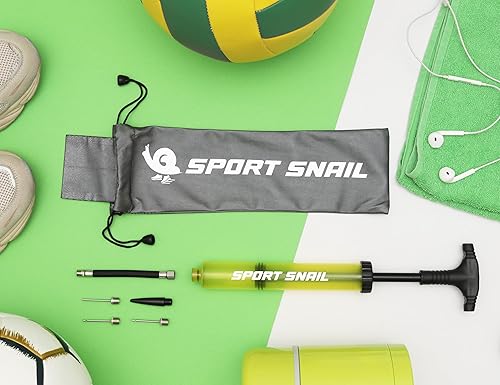 Miniatura 9 de Bomba de mano para pelotas Bomba de aire portátil con aguja de 3 piezas y estuche compacto Inflador de pelota deportiva pequeña Voleibol, fútbol