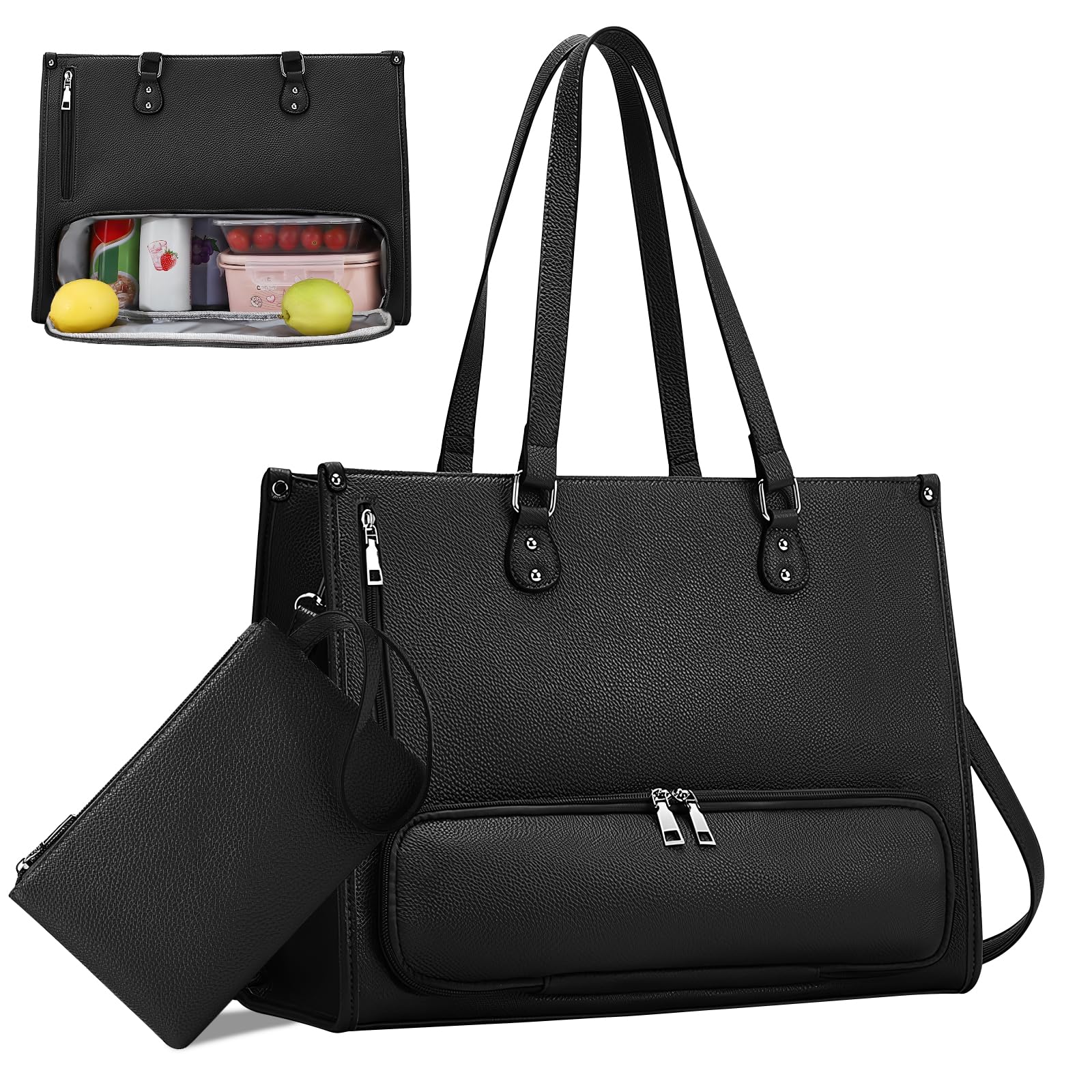 Isolierte Lunch-Tasche für Frauen Doppeldeck-Lunch-Kühler für Arbeits reisen Str