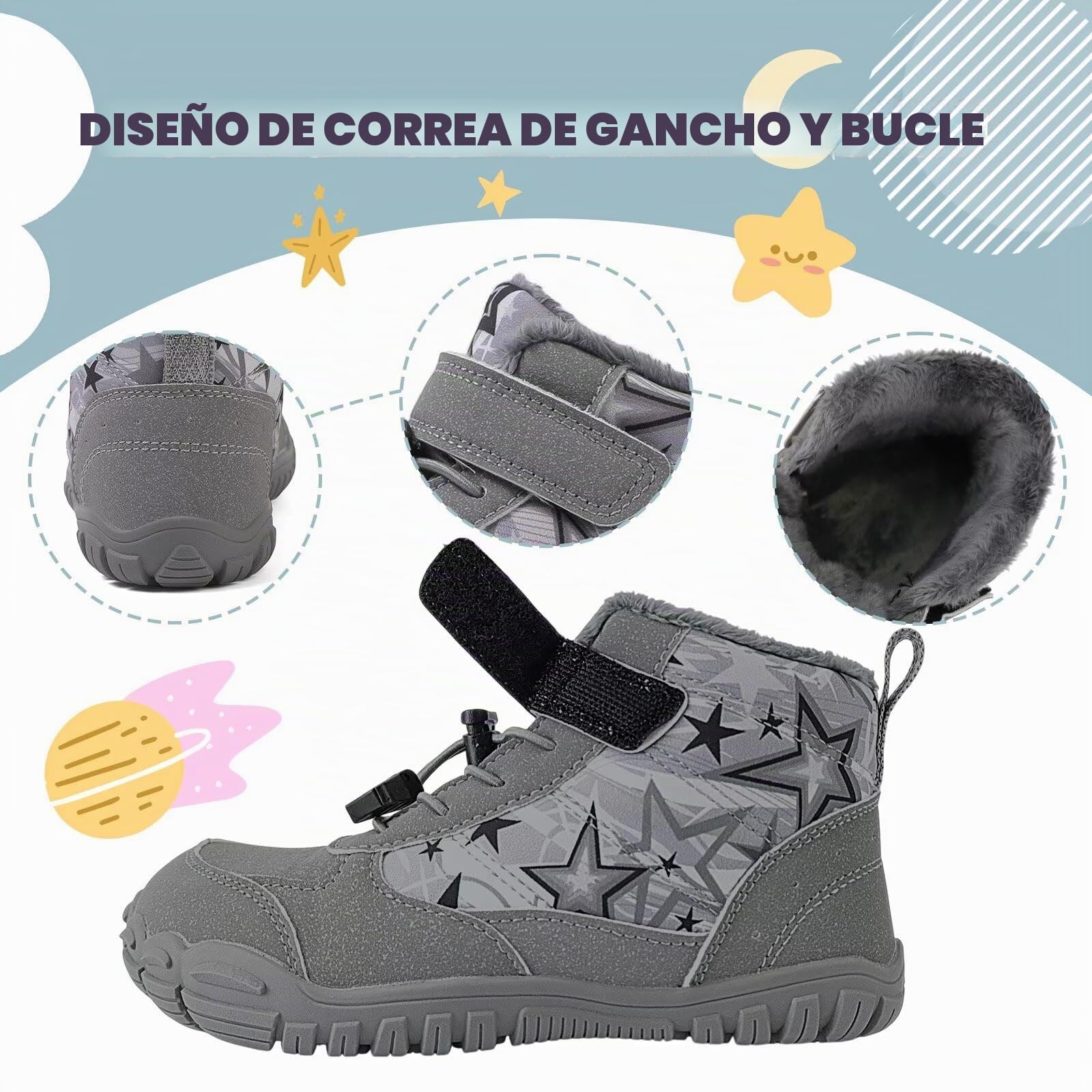 Botas de Nieve Zapatillas Niño Niña Barefoot Invierno Deportivas