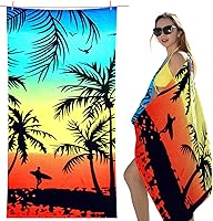 Vista 10 de cabanana Toalla de playa sin arena – Toalla de playa grande de gran tamaño a prueba de arena 70x35, toalla de piscina de microfibra grande de secado