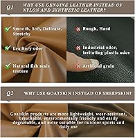 Vista 4 de Guantes de Equitación ONNAS - Palma de Piel de Cabra Genuina, Dedos de Cuero de Doble Capa, Puño con Gancho y Bucle - Ideal para Equitación