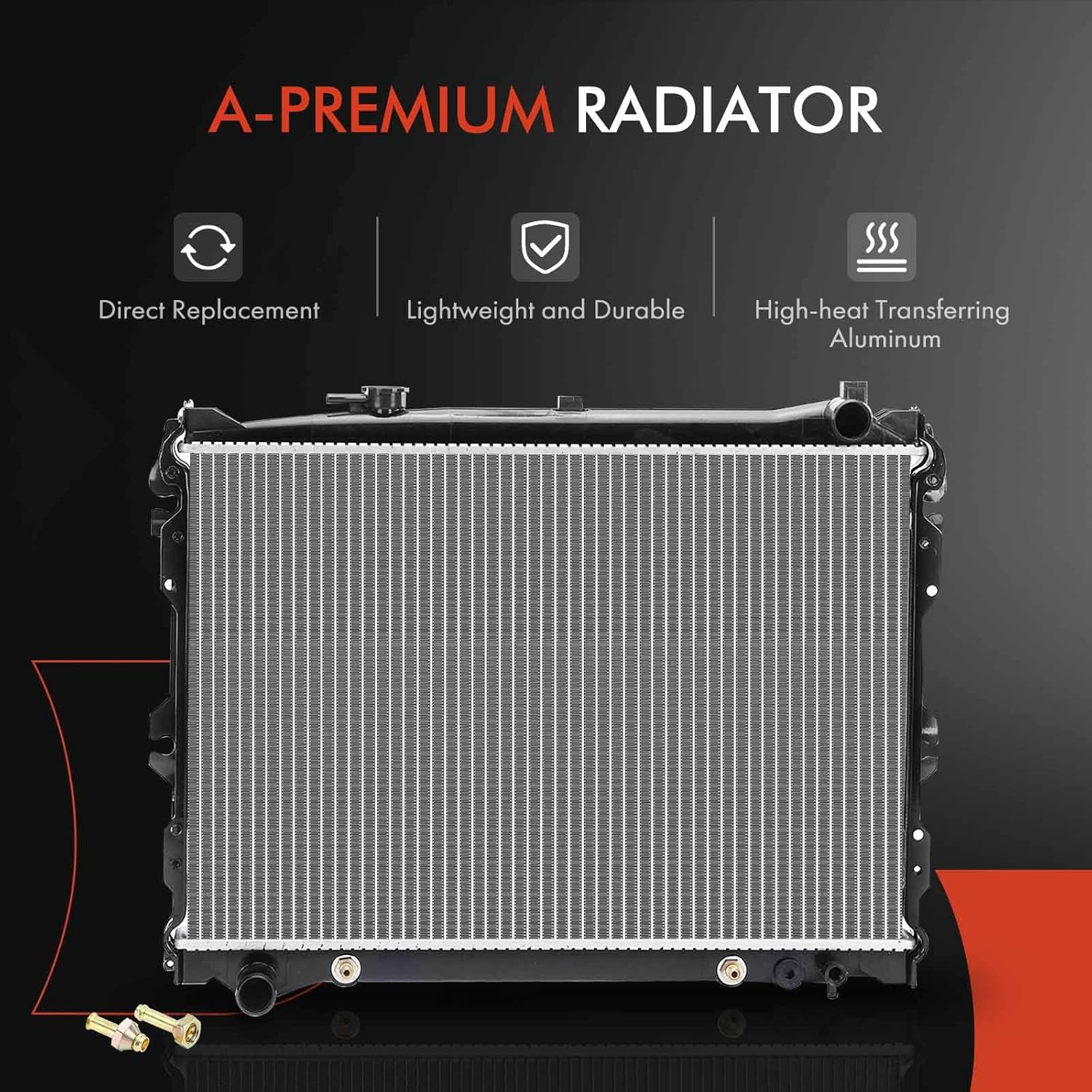 A-Premium Engine Coolant Radiator Assembly with Transmission Oil Cooler Compatible with Mazda MPV 1989-1995, Automatic Transmission