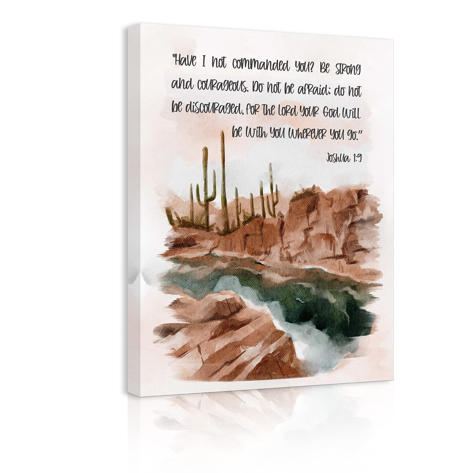 Scripture Canvas Art Joshua 1:9 Be strong and courageous