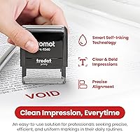 Vista 3 de Promot Void Self Inking Rubber Stamp - Refillable Stampers for Office - Business, Accounting, Bookkeeping, Coding, Legal, Notary, Work, Ordering