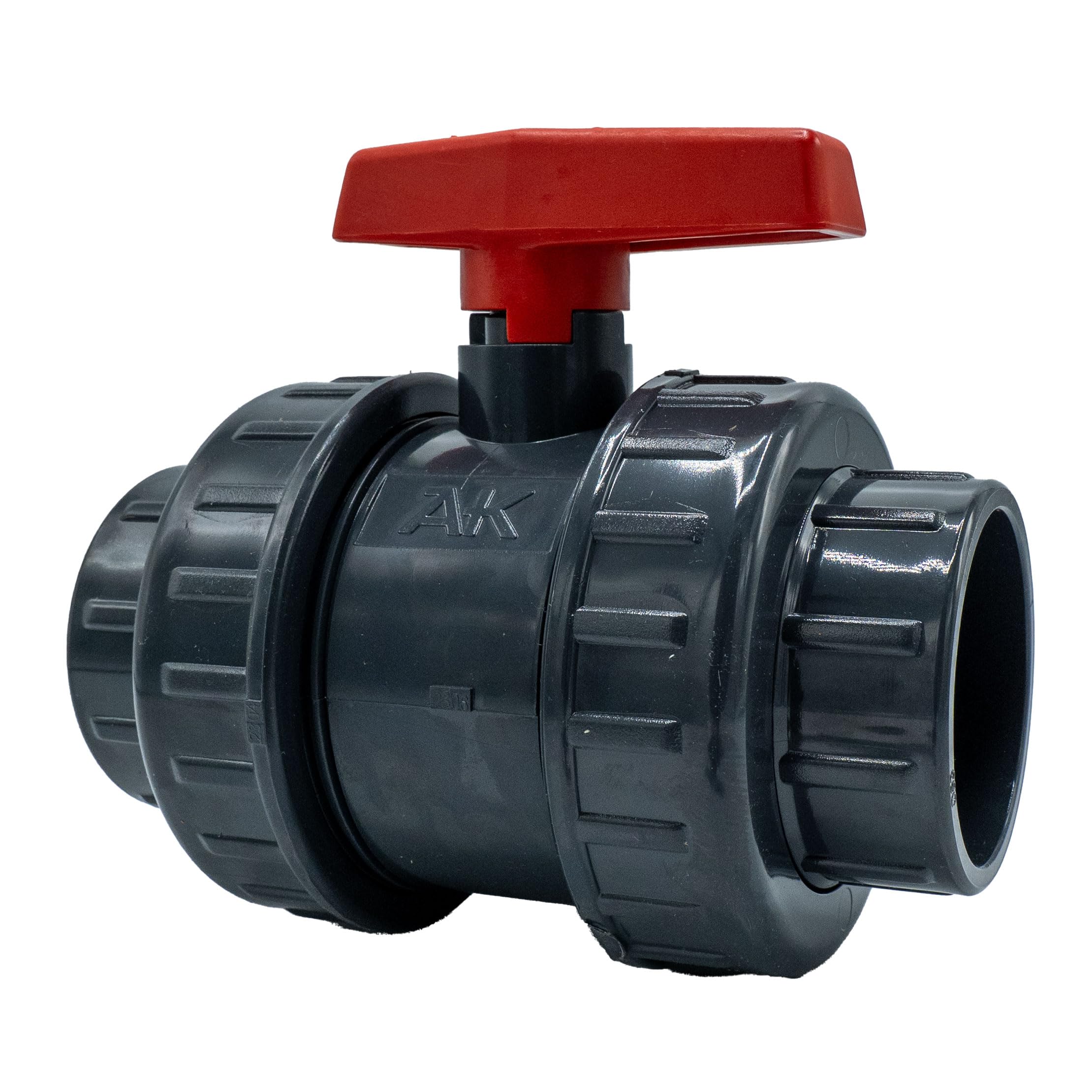 Baumaxxe Kugelhahn PVC-U Kugelhahn mit Klebemuffe 63 mm, 2-Wege, AK Typ