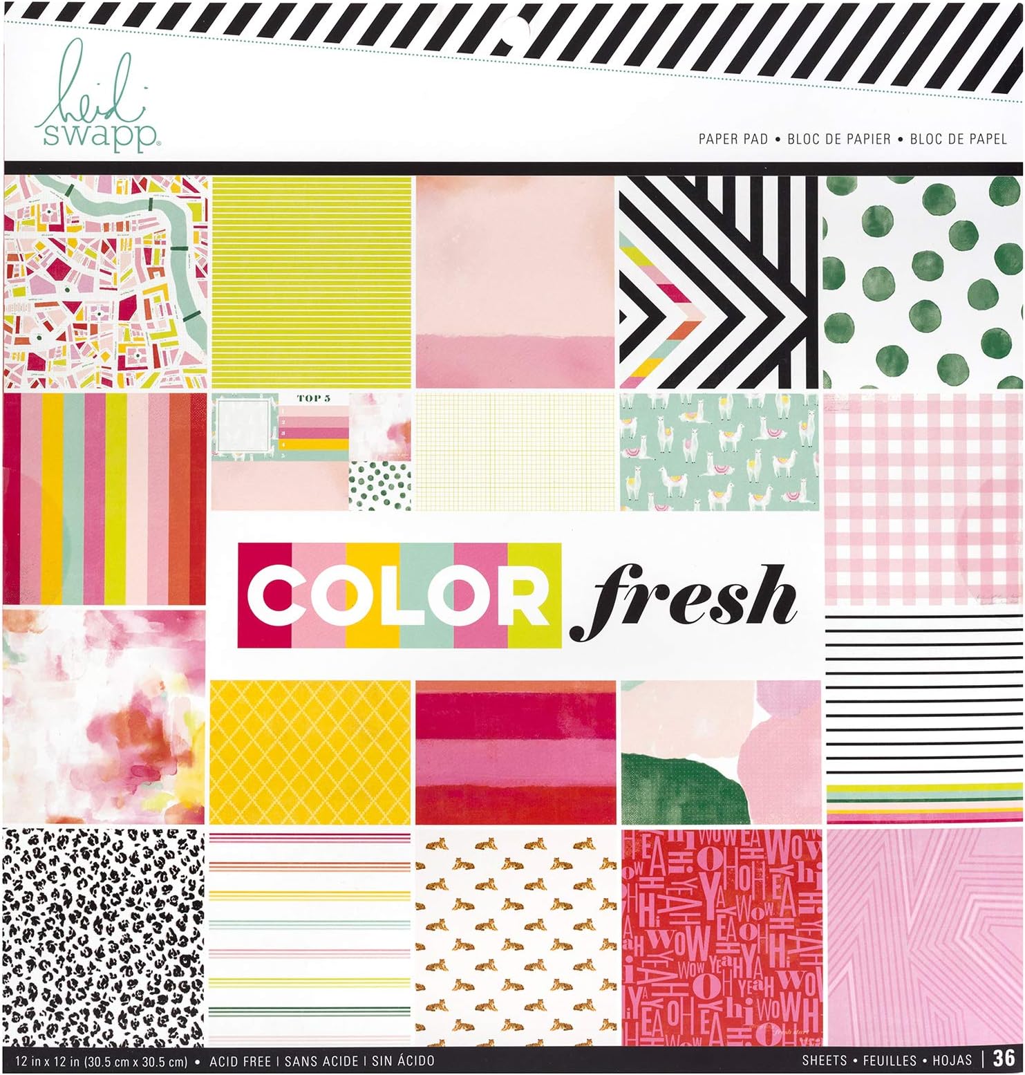 Heidi Swapp Color Fresh PAPR PAD 12X12, Paper, Multi, One Size
