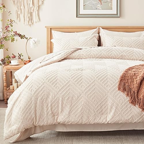 Miniatura 2 de Zzlpp Juego de edredón tamaño matrimonial de 7 piezas, cama copetuda beige en una bolsa con edredón y sábanas, juegos de ropa de cama para todas las