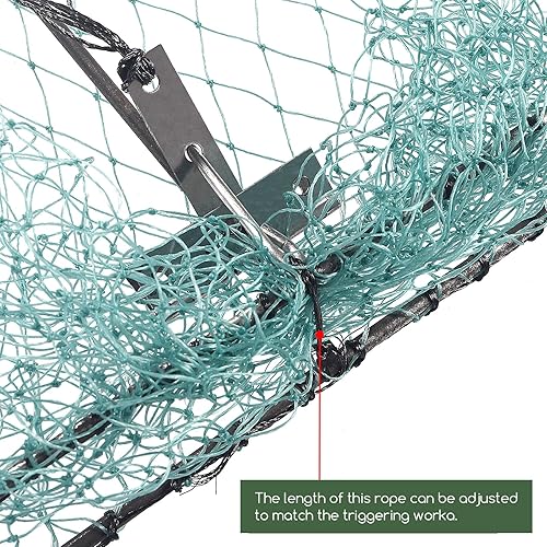 Miniatura 5 de Trampa para pájaros, trampa de caza al aire libre, redes para pájaros, camping, caza, jaula de herramientas, trampa para jaulas, versión robusta y