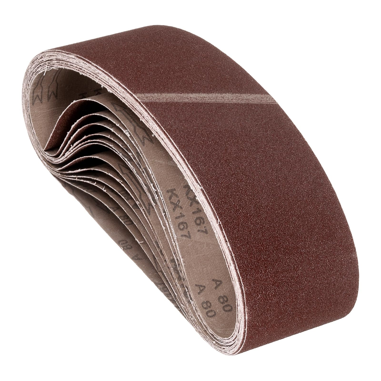 12 Pcs Sanding Belts 4 x 36 Inch 80 Grit Aluminum Oxide