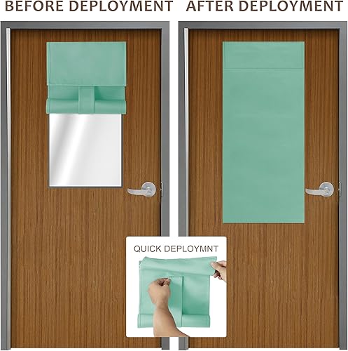 Miniatura 6 de Classroom Door Window Cover,Blackout Shades for Classroom Windows and DoorsRoom Darkening Design Blocks Views, Classroom Window Cover Lockdown,