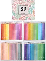 Conjunto de lápis de pintura SIWOTED 80 unidades de lápis de cor multicolorido para artistas iniciantes