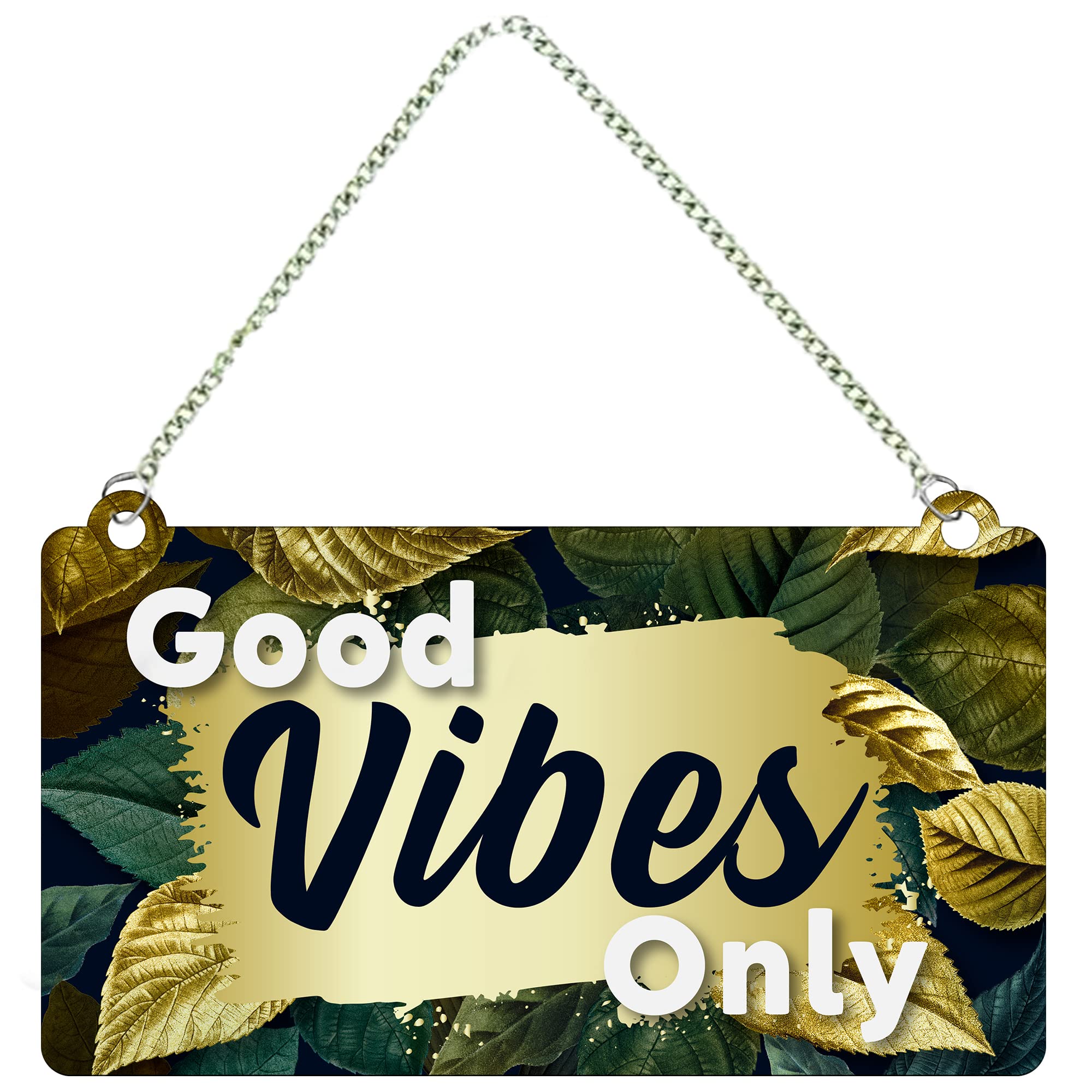 Artvibes Good Vibes Only Wooden Wall Hanging for Home Decor | Office | Gift | Bedroom | Decoration Items for Living Room | Motivatonal Quote | Artworks Wall Hanging (WH_3508N)