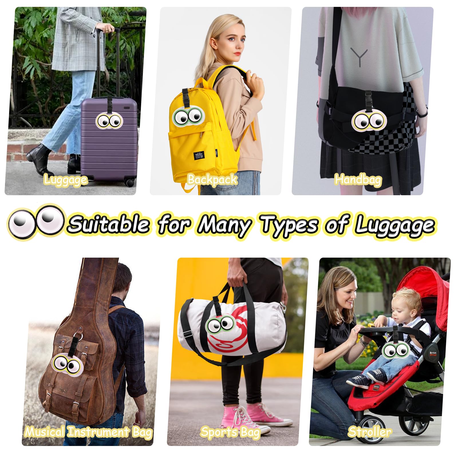 Etichette Per Valigie In Panda,4 Pezzi Etichetta Per Viaggio Bagaglio In PVC ,Simpatico Identificatore Valigia,Bagagli Tag,Deposito Bagagli Targhetta Per Bambini Donne Bambine,Rosa,Bianco E Nero - 5