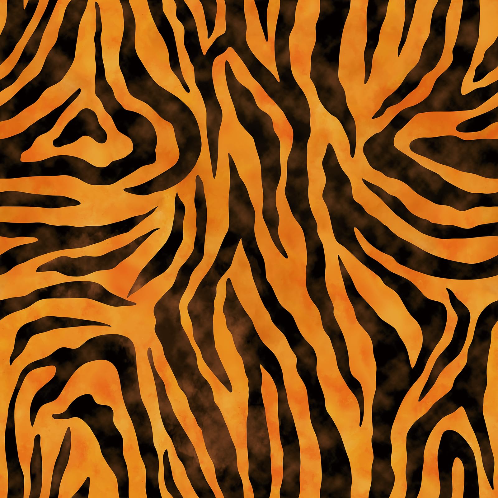 Papel tapiz de rayas de tigre para decorar un salón estilo selva ecléctica