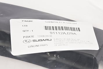Subaru 2010-2014 Outback Rear Right Pasenger Side Quarter Panel Fender Molding NEW 91112AJ29A Genuine OEM