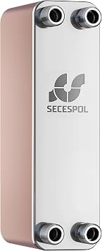 Brazed Plate Heat Exchanger Stainless Steel SS316L 5"x16" 10 Plates LB47-10-1"-UM