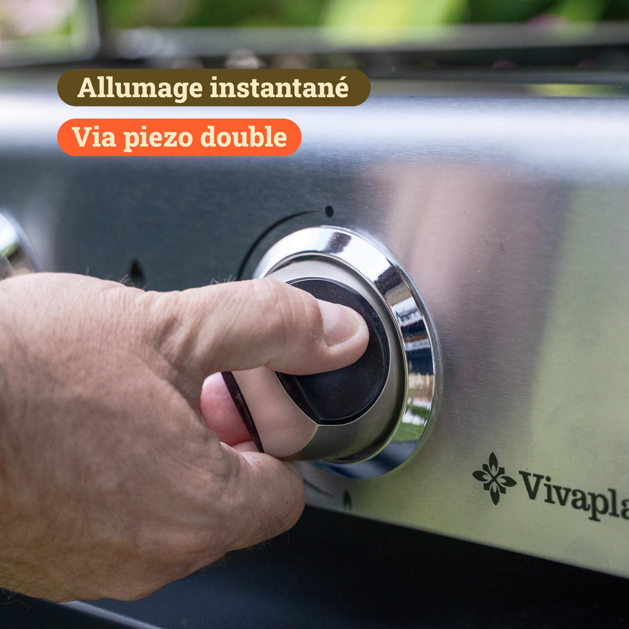 LOER Vivaplancha Plancha Gaz Tout INOX 2 Feux 5 KW - Anti-adhésive et Nettoyage Facile modèle Flamenco