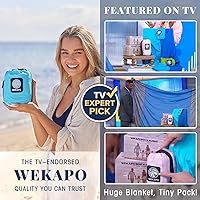 Vista 7 de WEKAPO Manta de Playa Resistente a la Arena e Impermeable, Alfombrilla de Playa Extra Grande, Alfombrilla Sin Arena de Tamaño Grande y Compacta