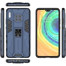 Compatible with Huawei Mate 30 Case,Built-in Magnetic Car Kickstand Shockproof Case Compatible with Huawei Mate 30 Case 2 in 1 Protective Cover Blue