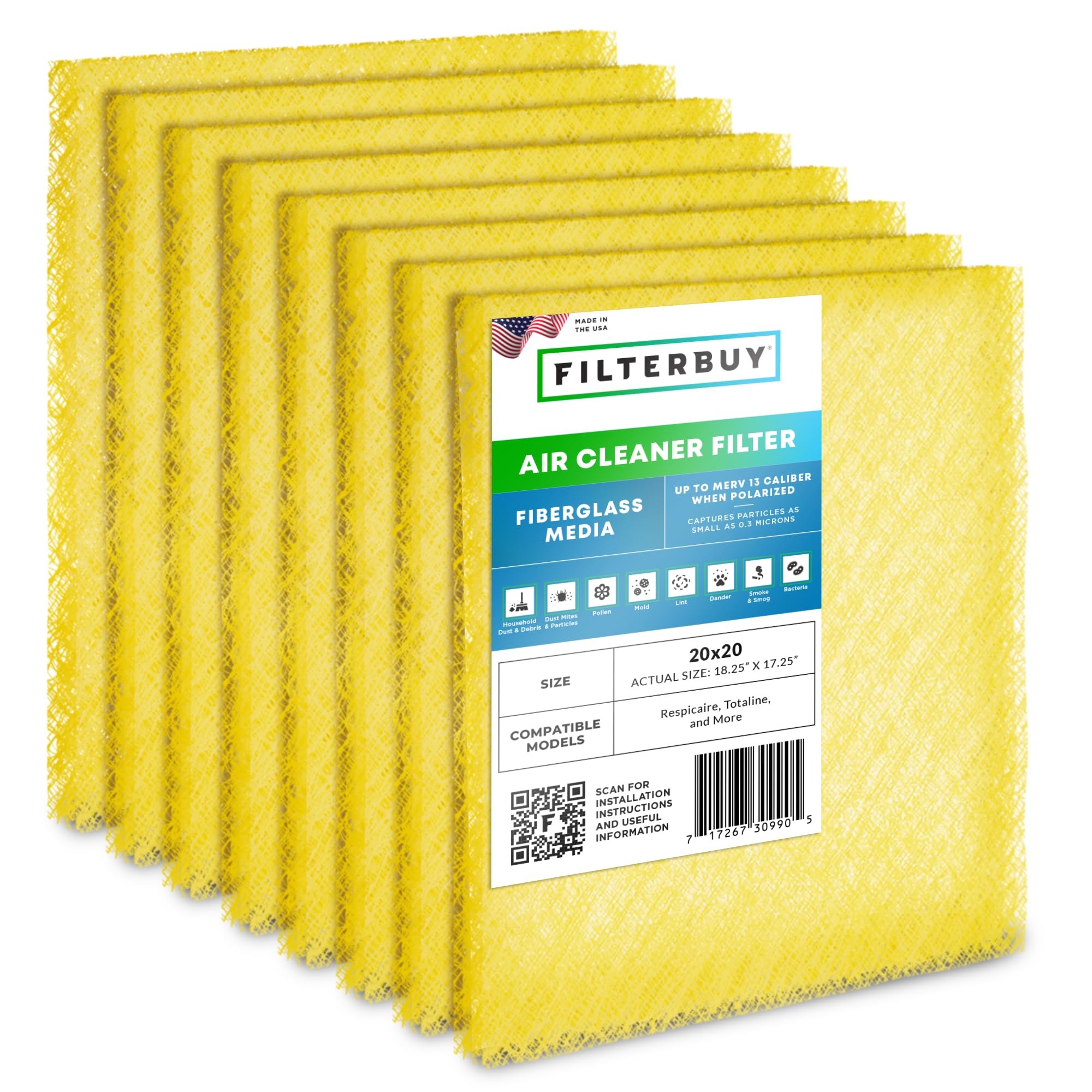 Amazon.com: Filterbuy 20x20 Air Cleaner Filter MERV 13 Smoke