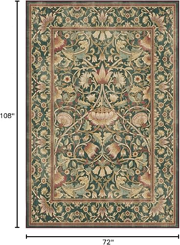 Vista 61 de RUGGABLE x Morris & Co Tapete prémium de pasillo lavable, para pasillo, cocina, entrada, sala de estar, dormitorio u oficina, con base Madreselva