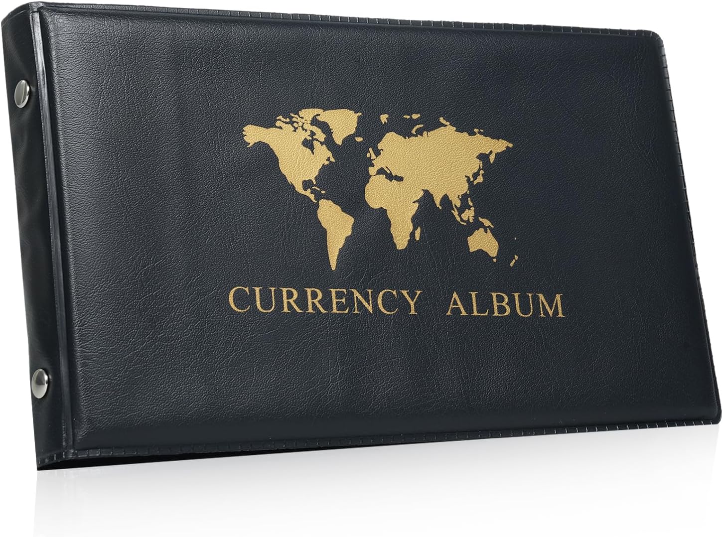 Morelian 40 Pockets Banknote Currency Collecting Album, PU Leather Storage Book with Double-Sided Pages for Trading Cards, World Money, Stamp Album, Ideal Collection and Display