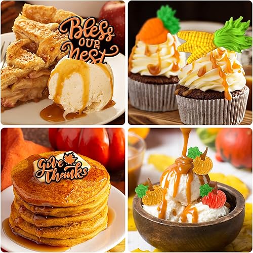Miniatura 7 de AnyDesign 4 moldes de fondant de otoño, calabaza, hojas de arce, moldes de silicona para otoño, bendición agradecida, caramelo, resina, molde para