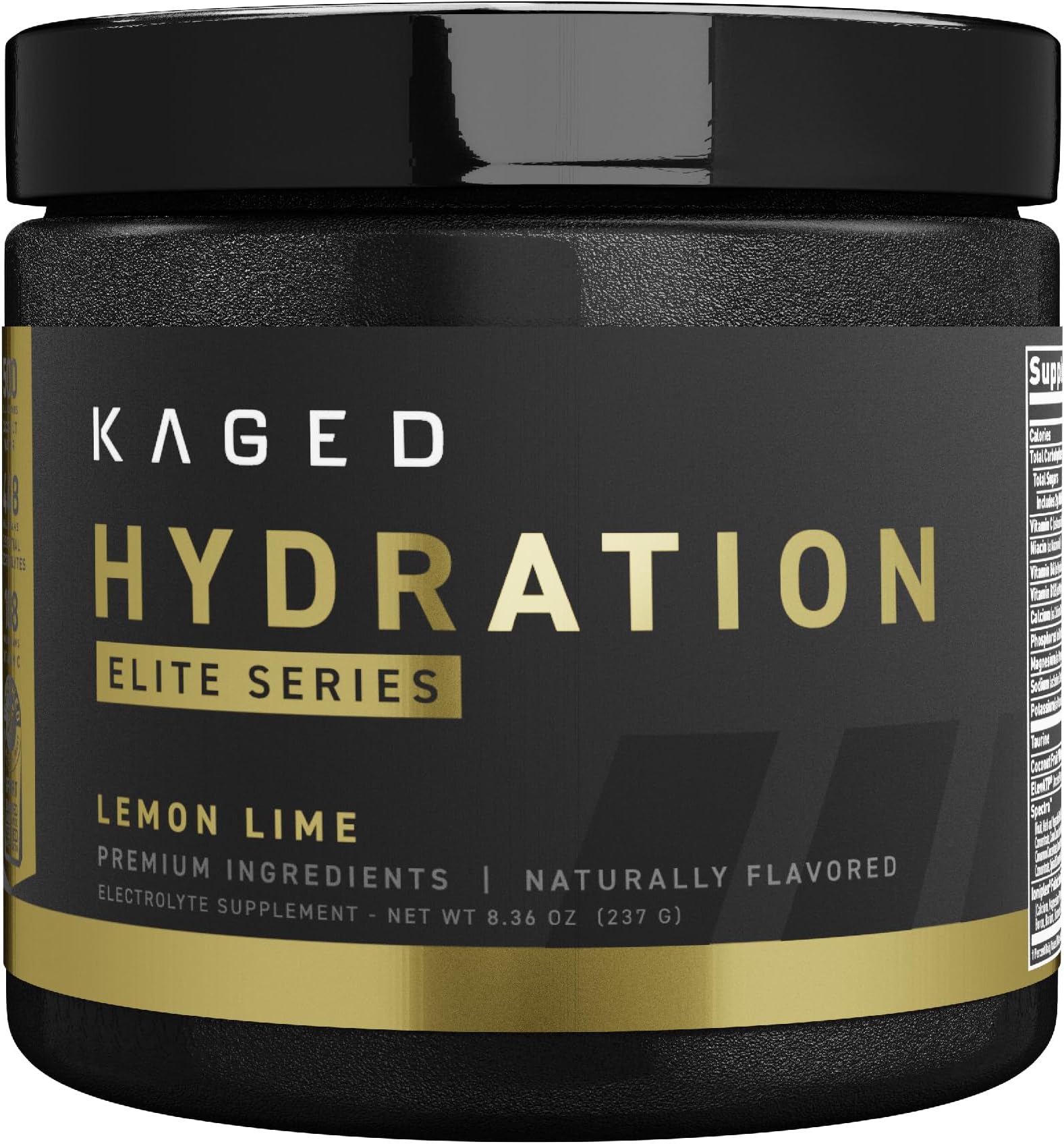 KagedElectrolytes, Hydration Elite, Premium Electrolyte Powder Supplement, Intra Workout, Post Workout, Lemon Lime, 30 Servings