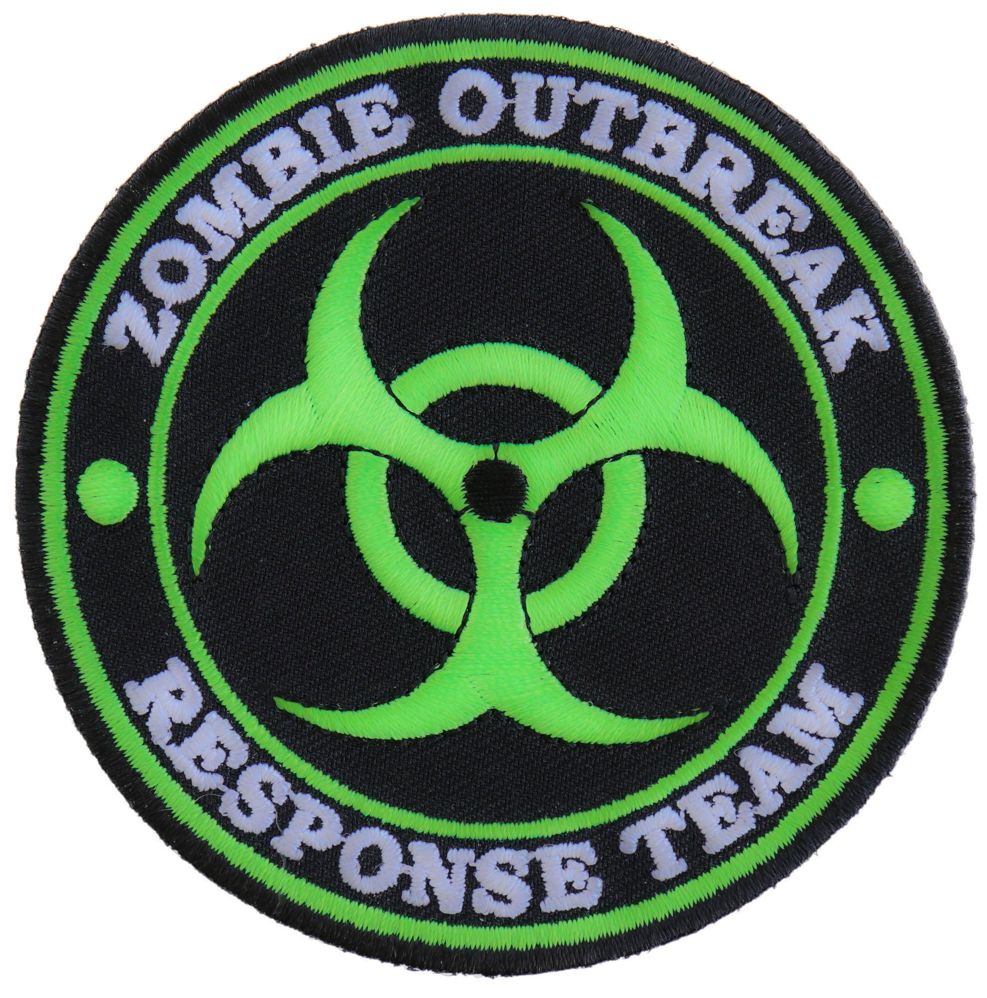 Ivamis Trading Zombie Outbreak Response Team Green Patch - 3.5x3.5 inch. Embroidered Iron on Patch