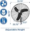 Ventilador de pared industrial Air King 9070 de 30 pulgadas, 1/3 caballo de fuerza, acabado negro, cable AC 7