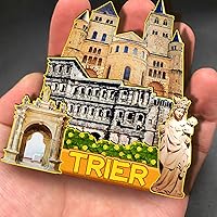 Vista 4 de Trier Alemania - Imán de madera 3D para nevera, recuerdos coleccionables, decoración artesanal, artesanías