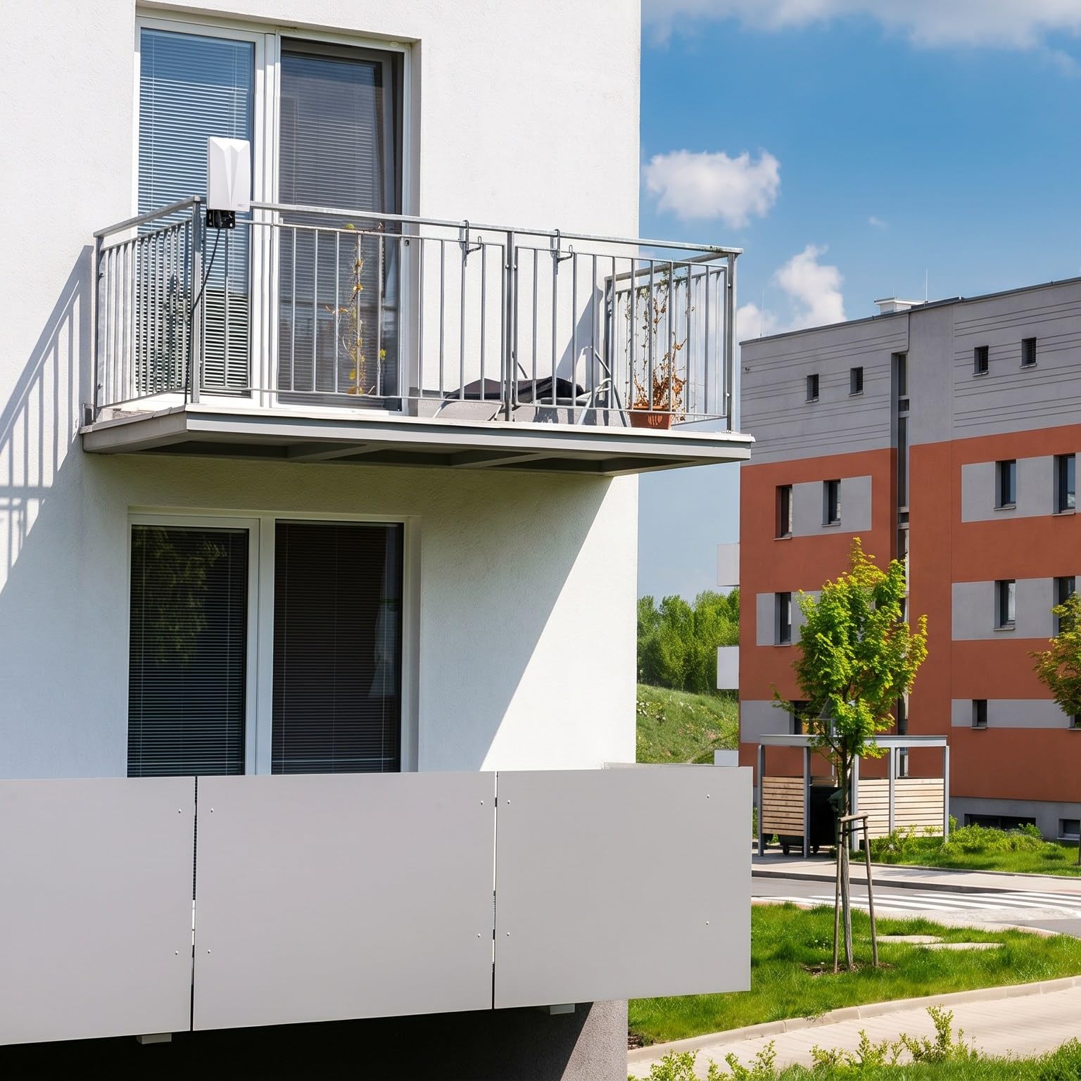 EMOS - Antenne intérieure/extérieure Village, antenne Active pour la réception Longue portée (0-80 km) de DVB-T2, Dab, FM, Full HD, avec Filtre de Blocage LTE, Filtre 4G, 5G et amplificateur intégrés