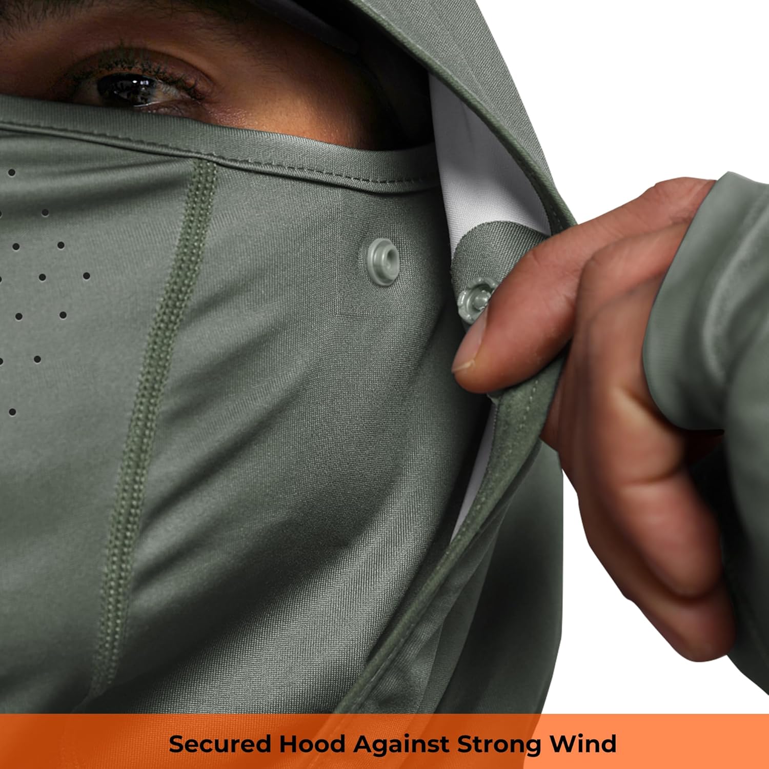 Rodeel Men's UPF 50+ Performance Fishing Hoodie, Long Sleeve Sun Protection Athletic Quick-Dry Breathable T-Shirt - Image 5