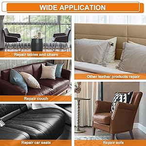 Cahomo Self-Adhesive Leather Repair Patches,8x11 inch Leather Tape for Couches,Vinyl Repair Kit for Furniture,Drivers Car Seats,Handbags,Jackets Dark Beige