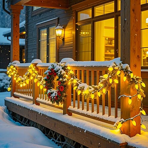 Miniatura 16 de Paquete de 25 bombillas incandescentes C9, bombilla de Navidad de repuesto C9 para la tira de luces de Navidad, base intermedia E17, 7 vatios