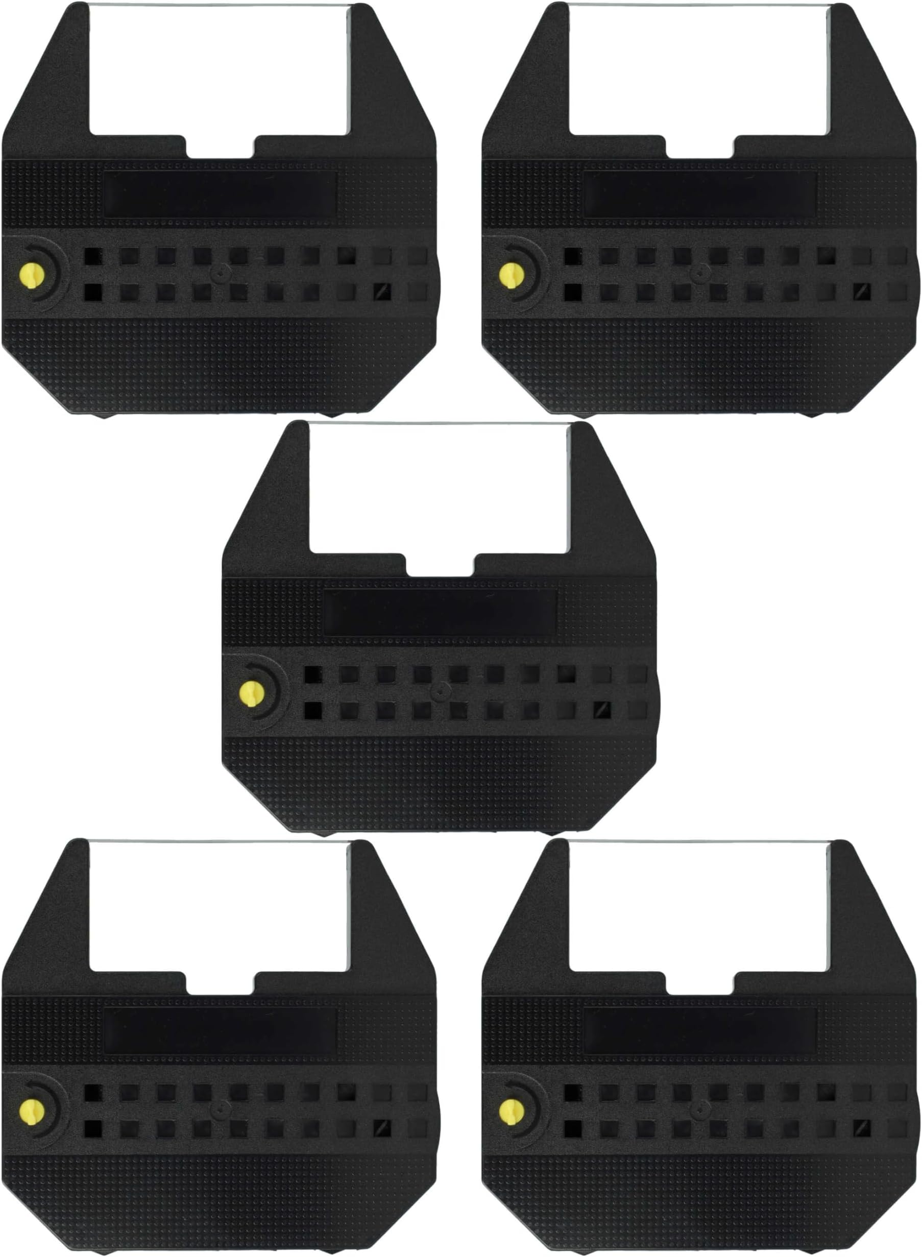 vhbw 5X Ribbon Cartridge Compatible with Olivetti Linea 101-(C-Film)-177-C, M 324 L, PR 100 Dot Matrix, Receipt Printer Typewriter - Black Ink Ribbon