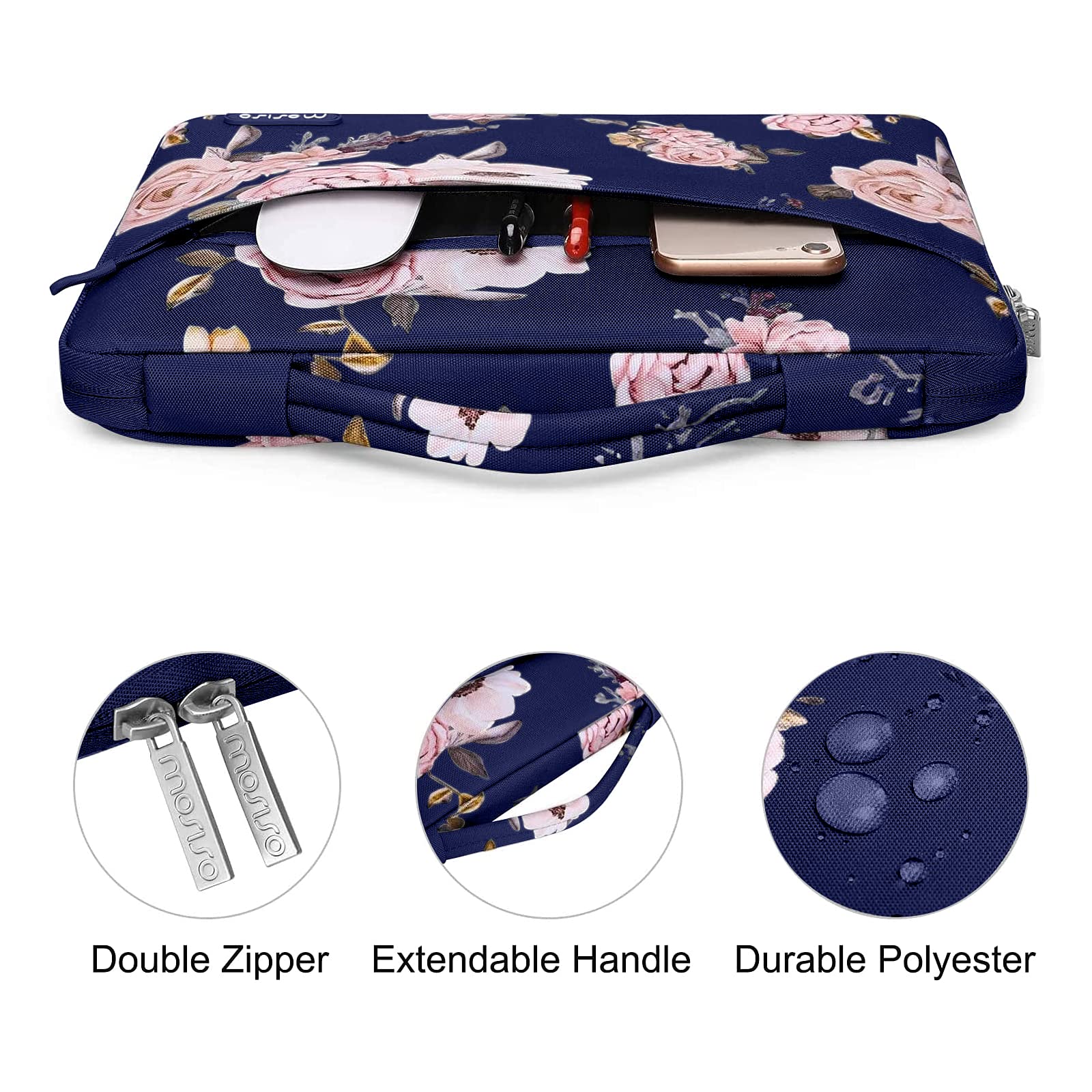 MOSISO Coque MacBook Air 13 Pouces 2022-2018 A2337 M1 A2179 A1932 Plastique Rigide Bleu