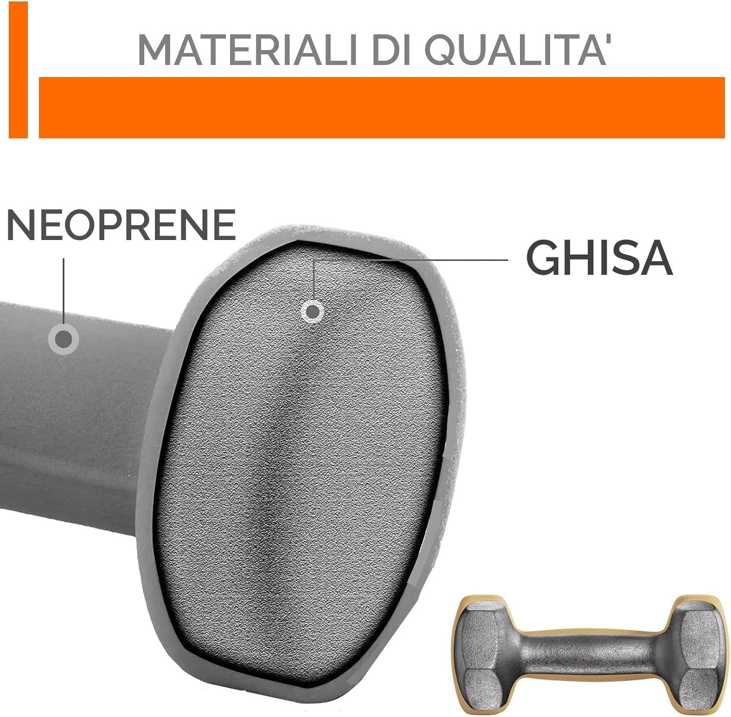 Set di Manubri Esagonali 2 x 1 kg, 2 x 2 kg, 2 x 3 kg in Neoprene Pesi per Esercizi Allenamento Palestra a Casa