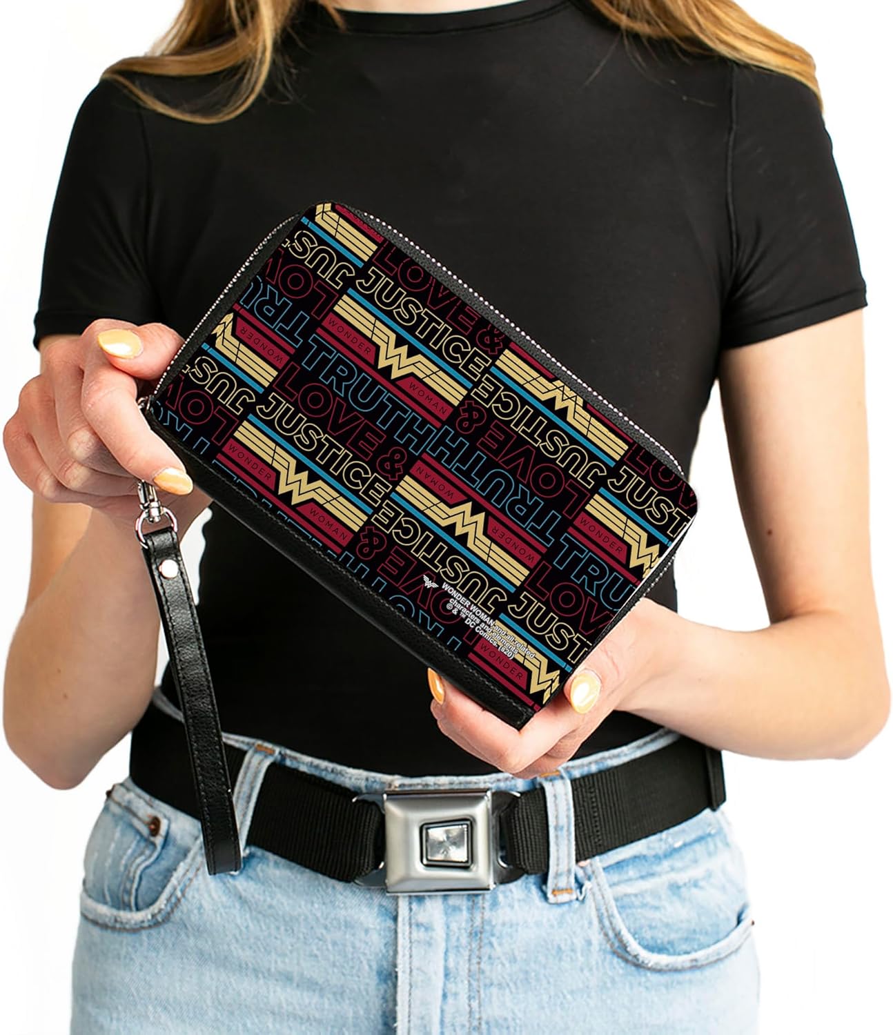 Buckle-Down PU Zip Around Wallet Rectangle - Wonder Woman - Image 4