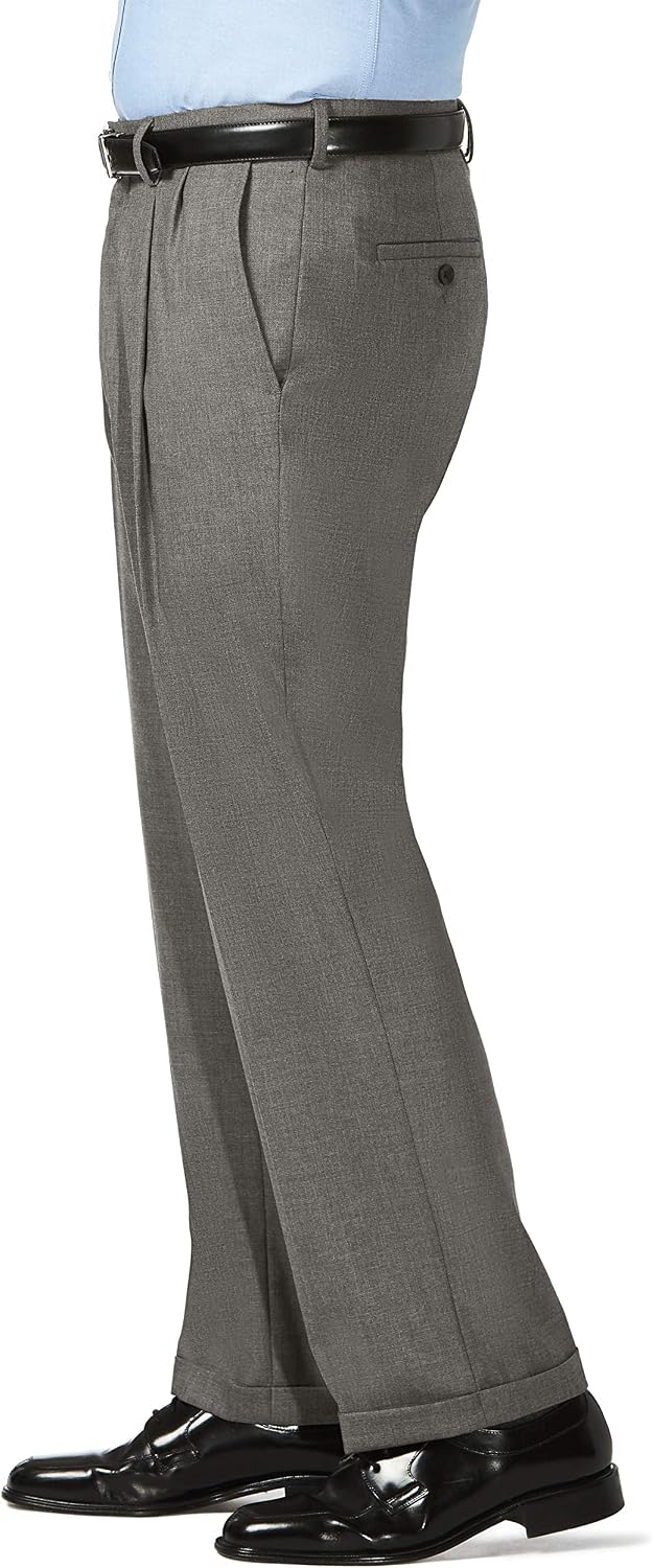 Haggar Men's JMH Classic Fit Pleat Front Dress Pant (Big & Tall Sizes)