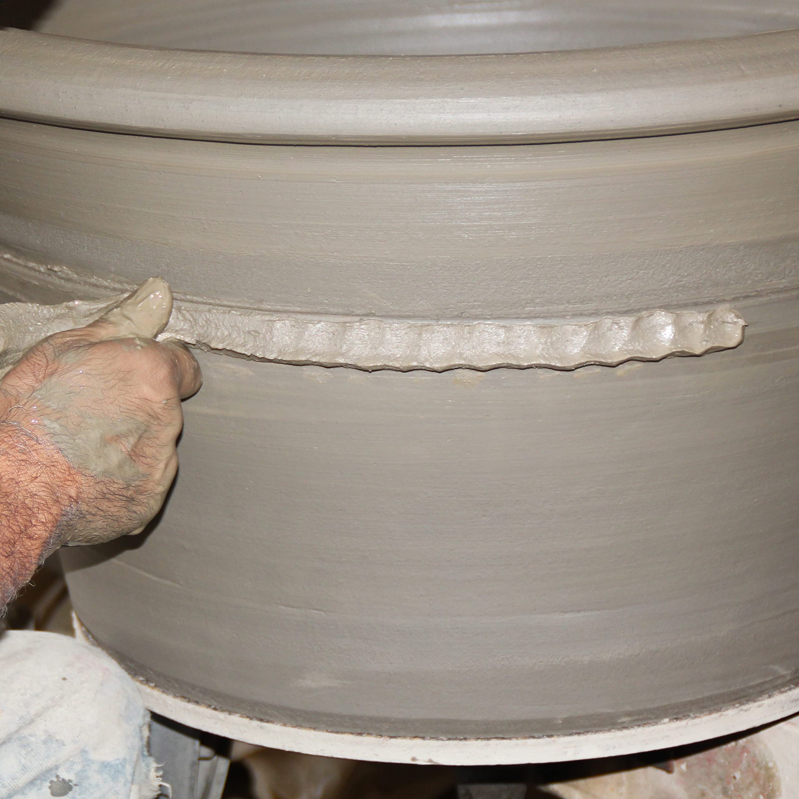 Palatina Werkstatt Esclusiva anfora in terracotta, 50 cm, 100% fatto a mano, bellezza inconfondibile per il vostro giardino e interni