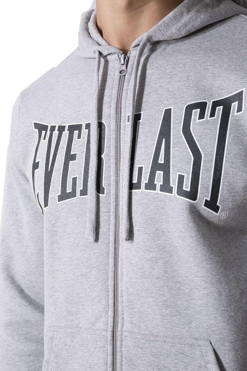 Everlast Tuta da Ginnastica Uomo Completo Sportivo, Grigio/Nero, XXL | Cotone Felpato, Set per Sport e Tempo Libero, Per Palestra