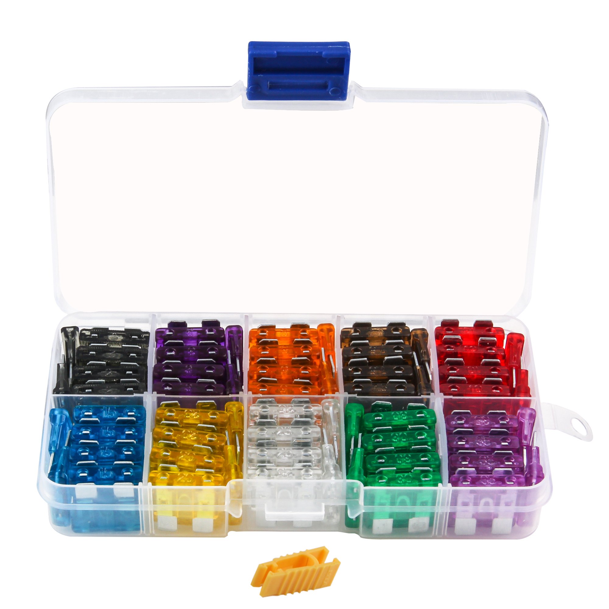 Standard Fuses,TKING 100pcs Assorted Auto Car Standard Blade Fuses