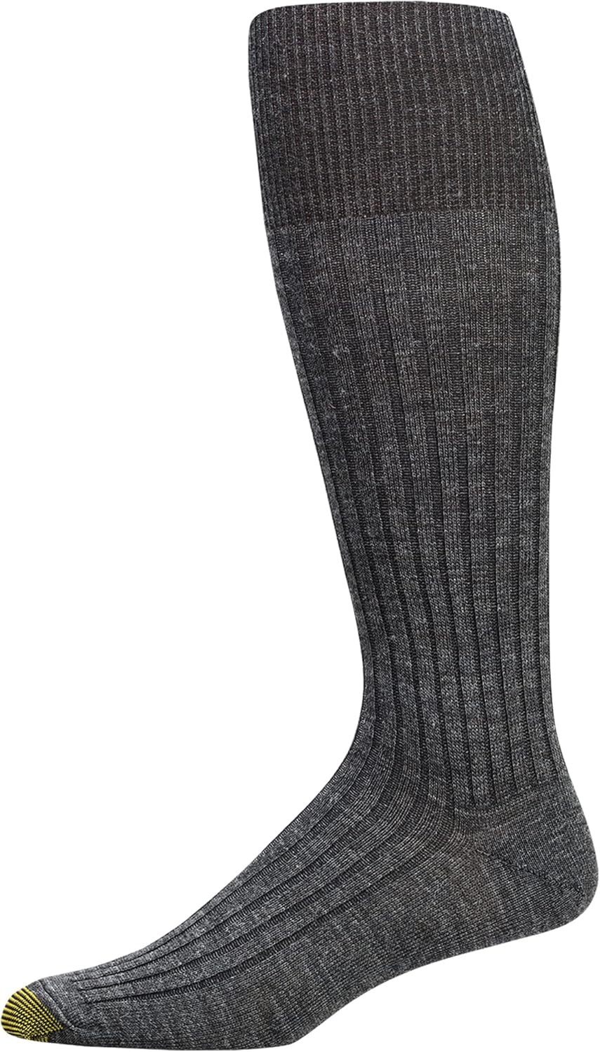GOLDTOE Men's Windsor Wool Over-The-Calf Dress Socks, 3-Pairs - Image 3