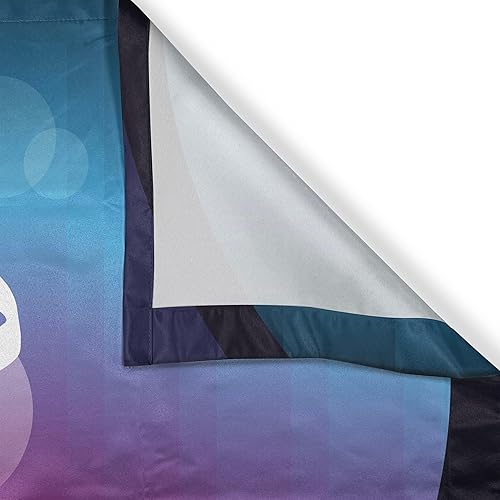 Miniatura 3 de Ambesonne Hello Summer Kitchen Curtains, Vivid Colors of The Night with Palm Tree Silhouettes and Ocean Waves Retro, Window Drapes 2 Panel Set for