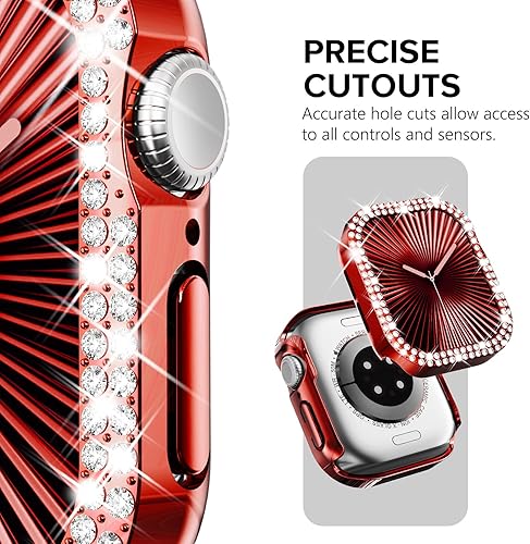 Miniatura 71 de KADES - Funda protectora brillante compatible con Apple Watch Series SE, SE 2022, 6, 5 y 4 de 44 mm, con protector de pantalla incorporado
